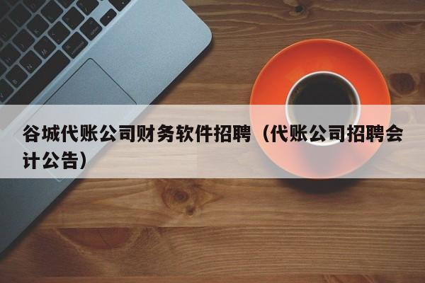 谷城代账公司财务软件招聘（代账公司招聘会计公告）