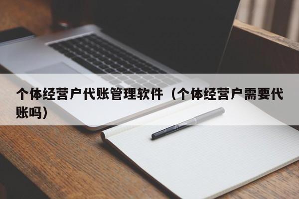 个体经营户代账管理软件（个体经营户需要代账吗）