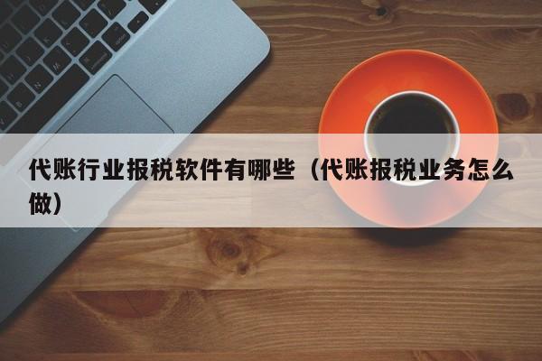 代账行业报税软件有哪些（代账报税业务怎么做）