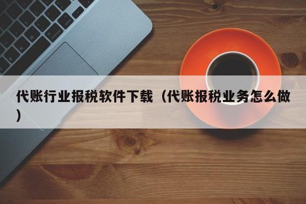 代账行业报税软件下载（代账报税业务怎么做）