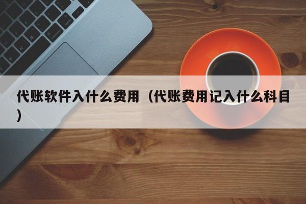 代账软件入什么费用（代账费用记入什么科目）